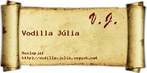 Vodilla Júlia névjegykártya